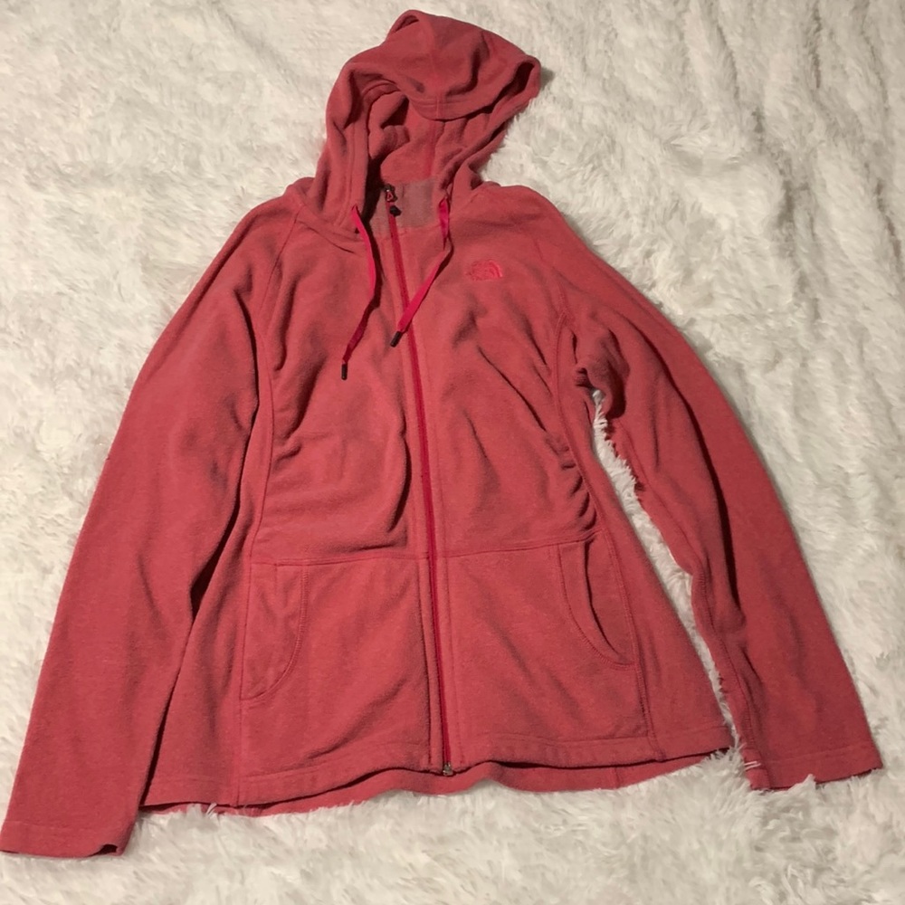 The North Face Hooded Fleece Jacket, Size M, Pink